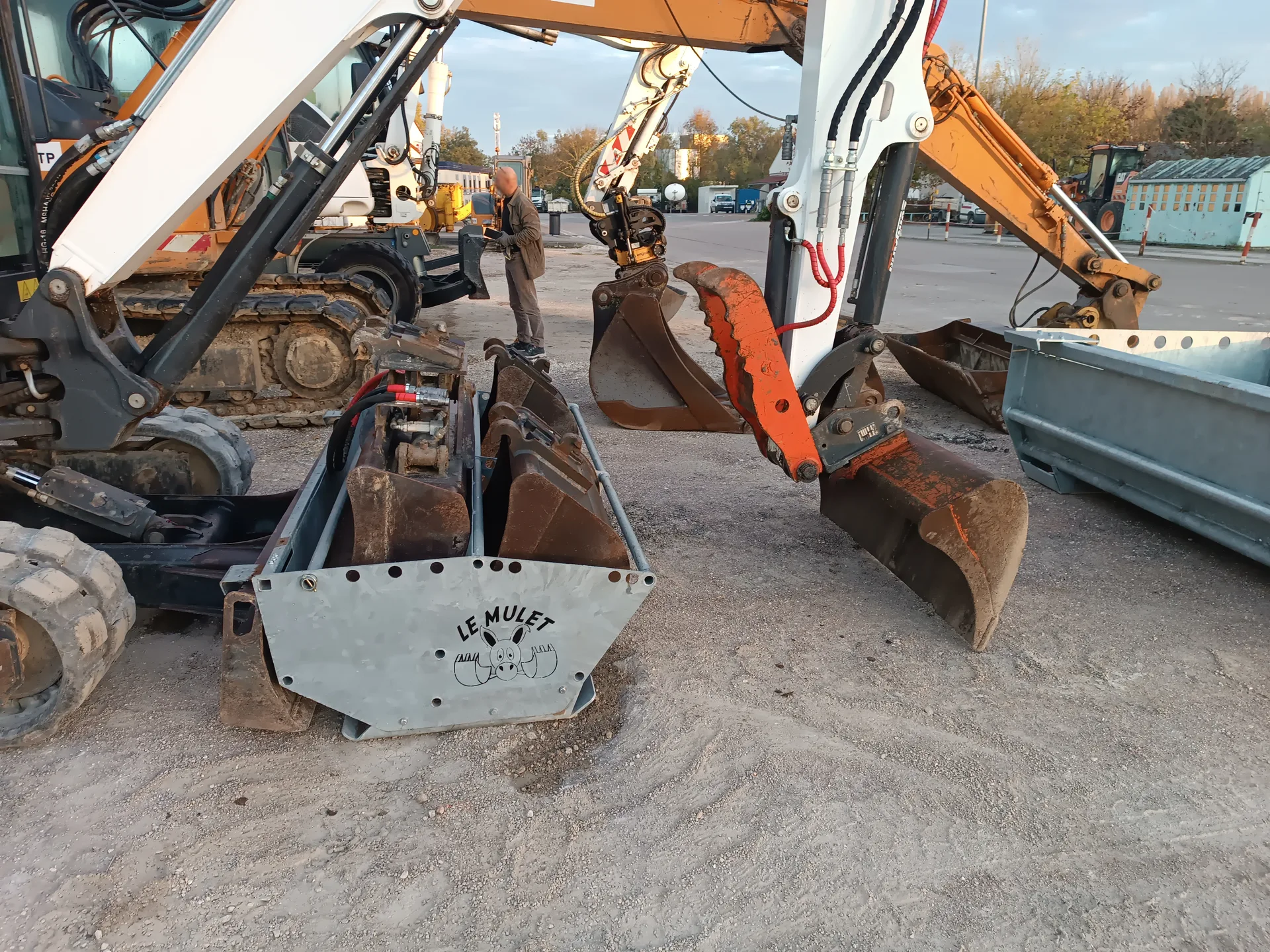 Le Mulet en situation sur chantier